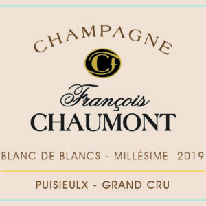 Etiquette Bouteille de Champagne Blanc de Blancs 2019 - Grand Cru François Chaumont, Puisieulx